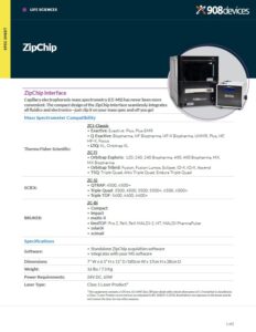 ZipChip Interface Specification Sheet