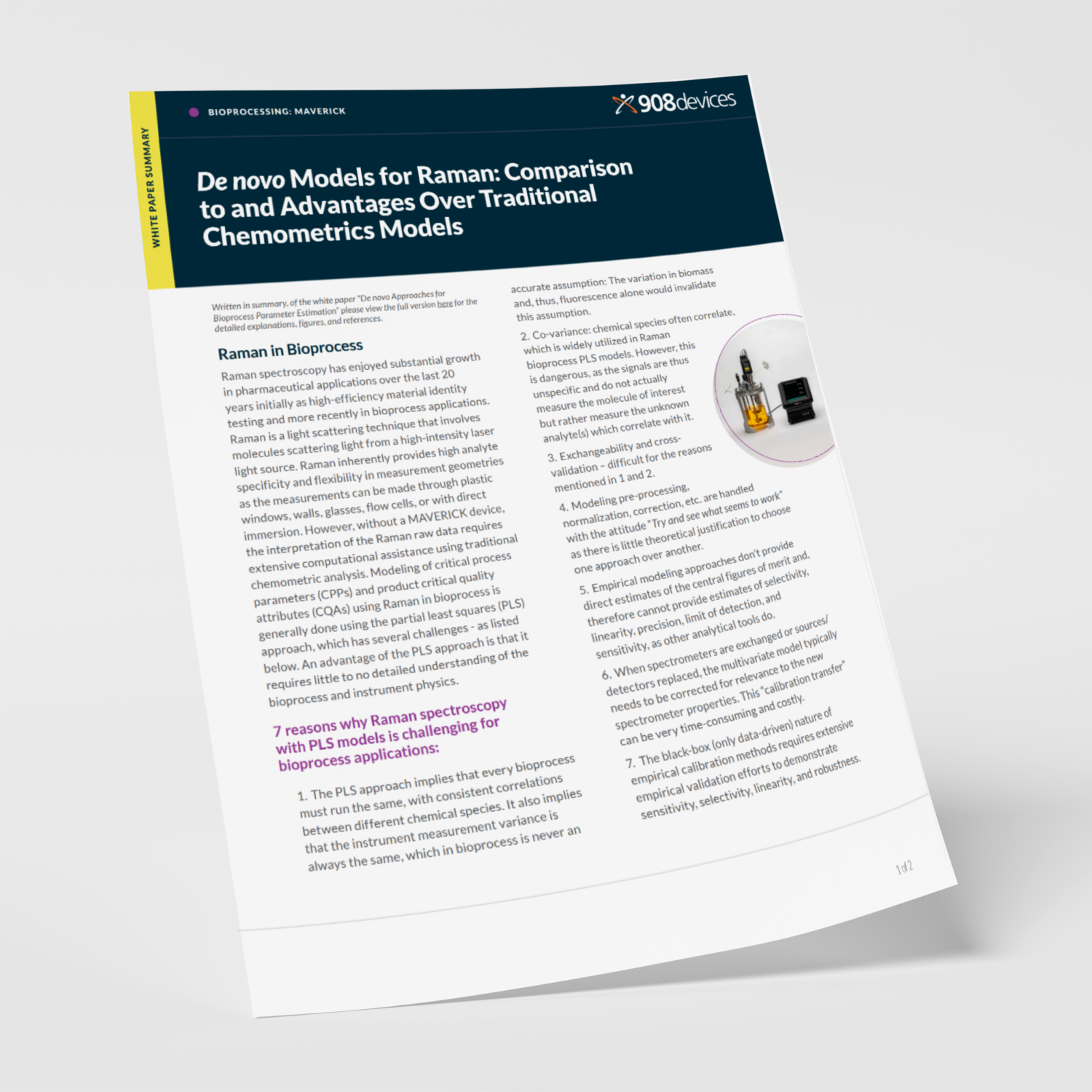 De Novo for Raman vs. Traditional Chemometrics | 908 Devices