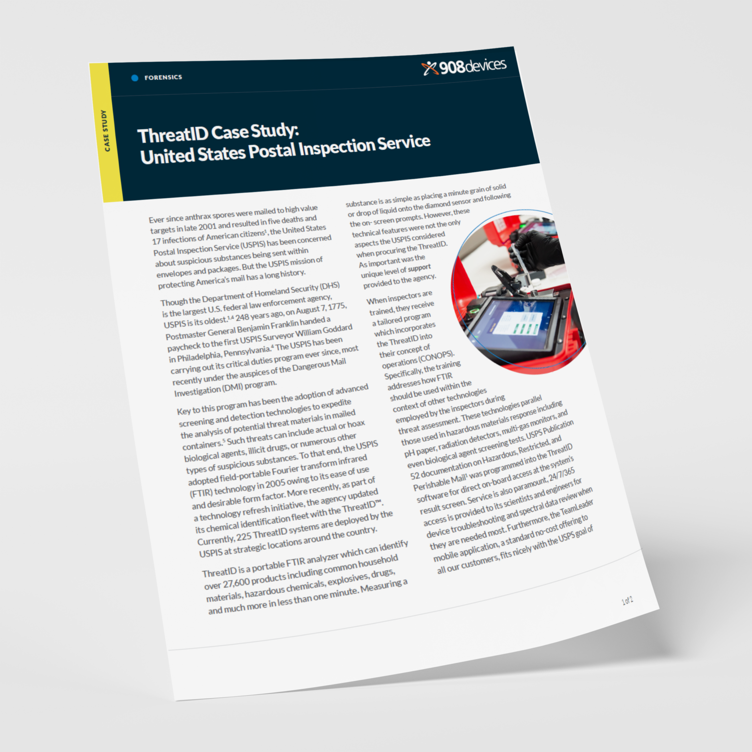 ThreatID Case Study: United States Postal Inspection Service | 908 Devices