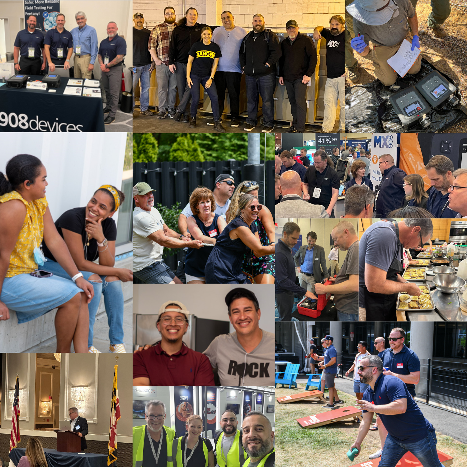 908 Devices employees collage