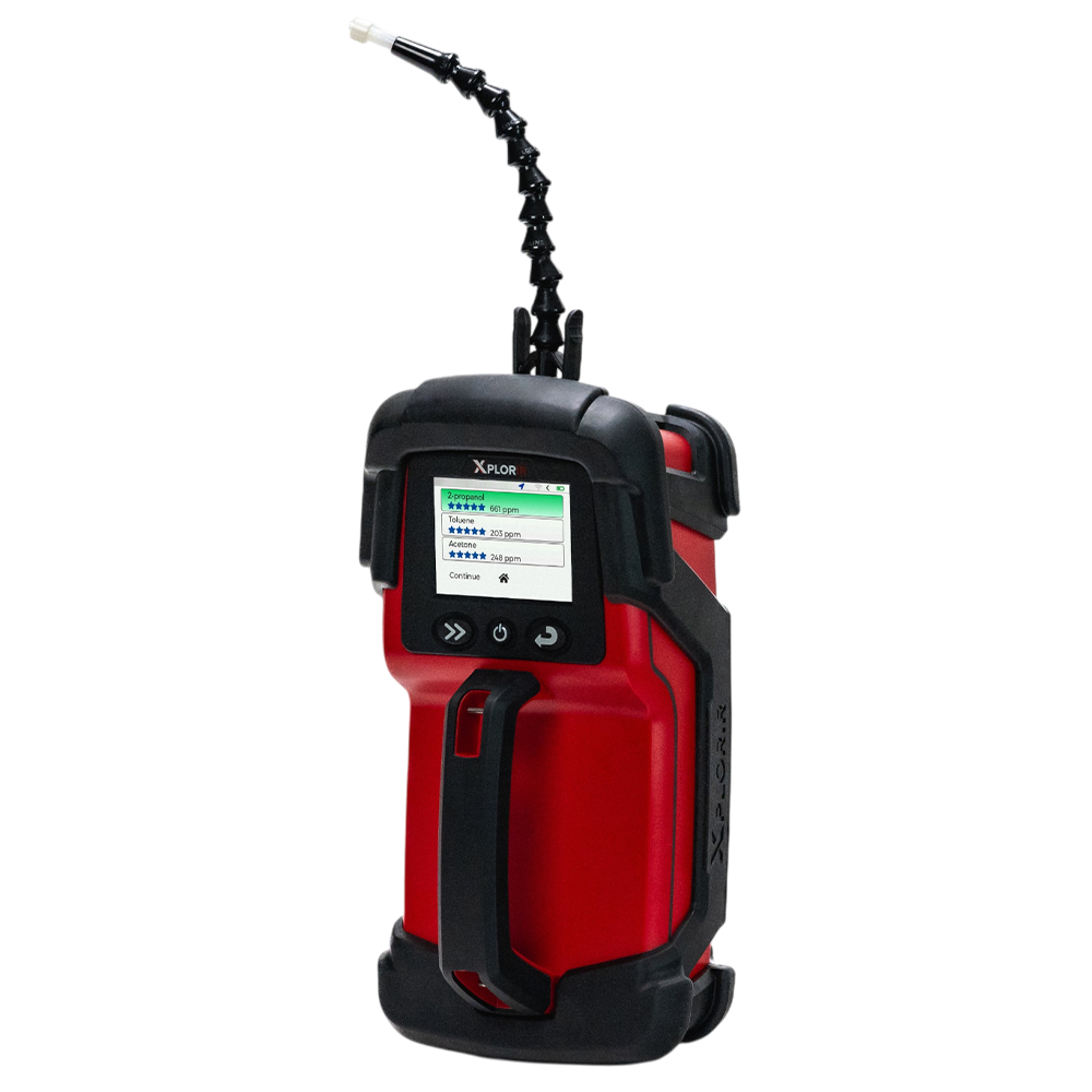 handheld gas detector XplorIR with applicator