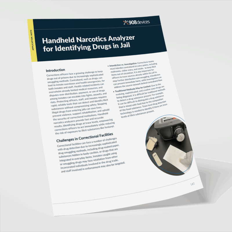 Narcotics analyzer for identifying drugs in jail application note