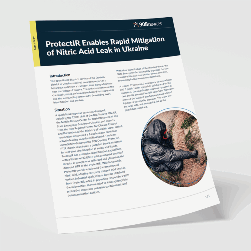 Rapid chemical spill identification with protectir ftir case study