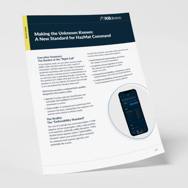 Making the unknown known in hazmat white paper