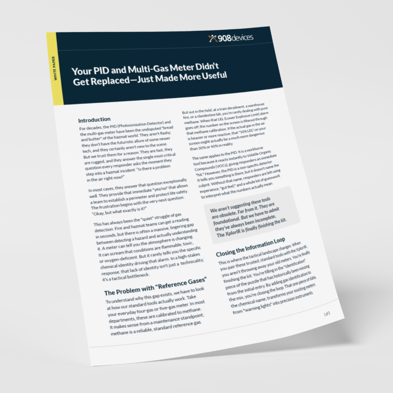 Your pid and multi gas meter weren’t replaced just enhanced white paper